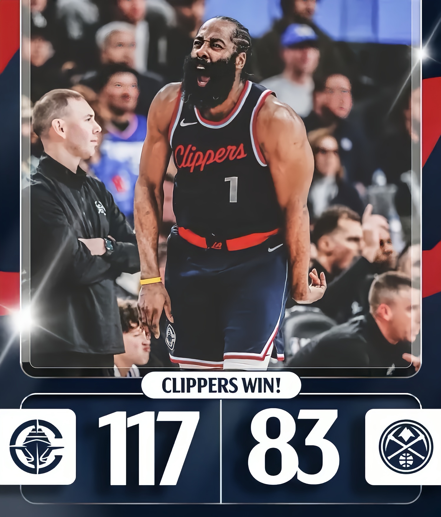 快船客场取胜，意气风发展现实力